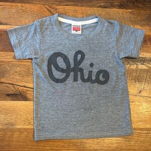 HOMAGE Kids Gray script Ohio Tee size 4